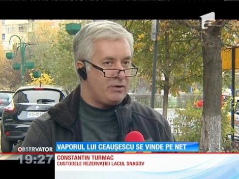 Iahtul de protocol folosit de Nicolae Ceauşescu pe lacul Snagov e de vânzare