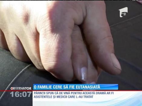 O familie întreagă din Gorj, mama, tatăl şi fiul de 27 de ani cere să fie eutanasiată