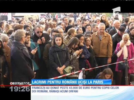 Lacrimi pentru românii uciși la Paris