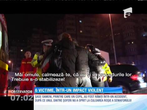 Impact violent într-o intersecţie din Piteşti