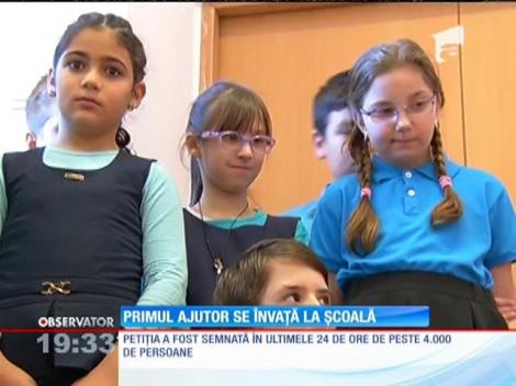 Părinţii cer introducerea în școli a cursurilor de prim-ajutor