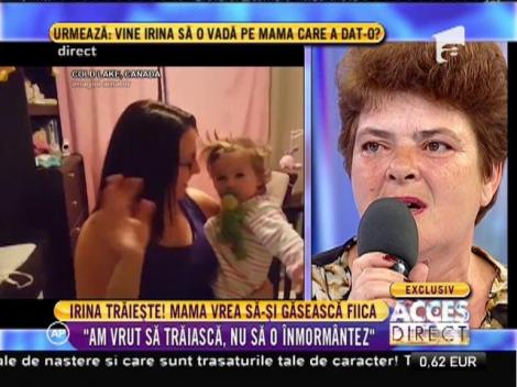 Vești nesperate de peste Ocean. Irina trăiește!