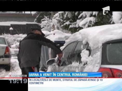 A venit iarna în centrul României. Cod galben de ninsori în 13 judeţe