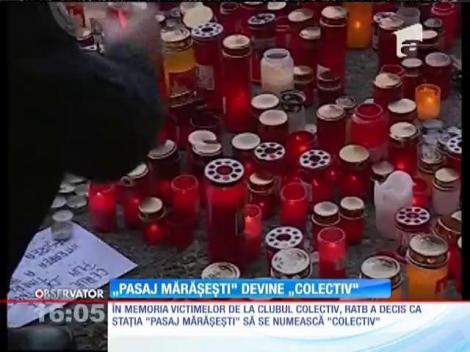 RATB a decis ca stația "Pasaj Mărăşeşti" să se numească "Colectiv"