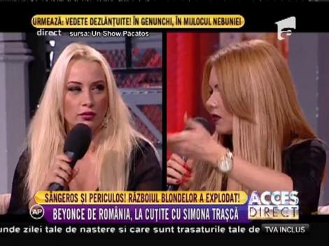 Simona Trașcă și Beyonce de România, la cuțite din cauza unui bărbat