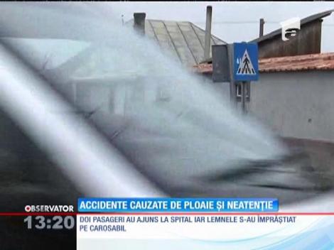 Accidente cauzate de ploaie în judeţul Vrancea