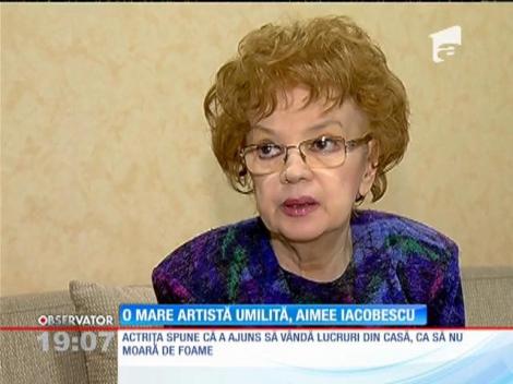 De mai bine de 2 ani, actrița Aimee Iacobescu este lăsată de autorități să zacă în sărăcie