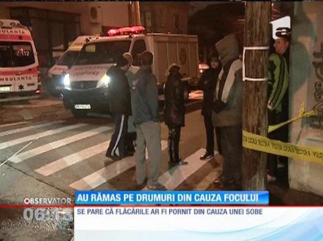 În Capitală, şapte oameni puteau să ardă de vii după ce locuiţa lor a fost cuprinsă de flăcări