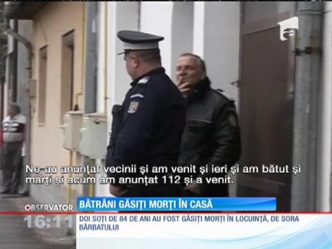 Moarte suspectă. Doi bătrâni, soţ şi soţie, găsiți morți în casă