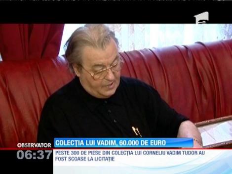 Peste 300 de piese din colecţia lui Corneliu Vadim Tudor au fost vândute la licitaţie