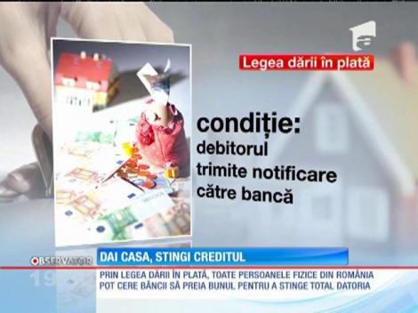 Bancherii cer preşedintelui Iohannis reexaminarea legii care scapă clienţii de împrumut prin predarea imobilului