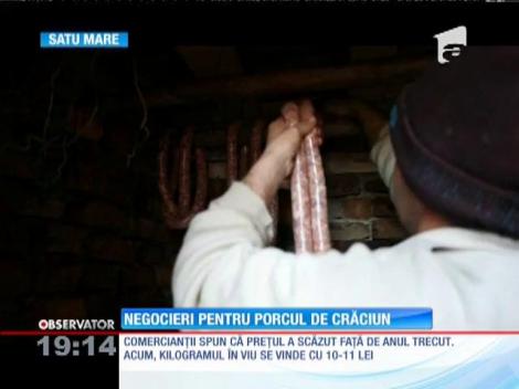 Decembrie dă startul negocierilor pentru porcul de Crăciun. Preţul se stabileşte în poarta gospodăriilor