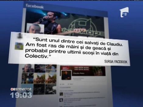 Un supravieţuitor din Colectiv îi mulţumeşte public salvatorului său! "Te iubesc, îngerul meu!" îi transmite Cătălin Scânteie celui care l-a scos cu viaţă din foc