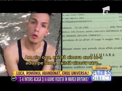 Celebru în Italia şi concurent la X Factor Marea Britanie! Luca, românul abandonat care și-a cunoscut mama în studiourile Antenei 1