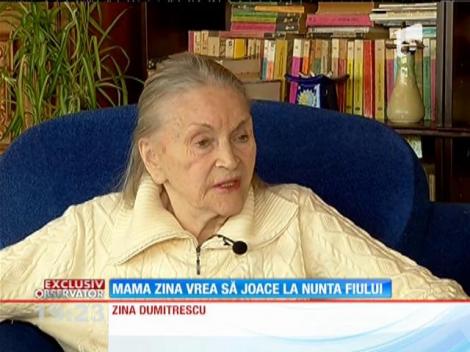 Zina Dumitrescu are două mari dorinţe: să-şi vadă fiul însurat şi să aibă o nepoată