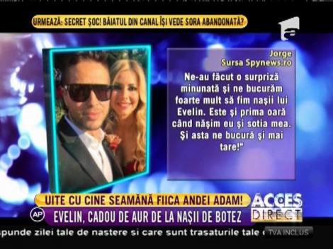 Fiica Andei Adam a primit un cadou de aur de la nașii de botez