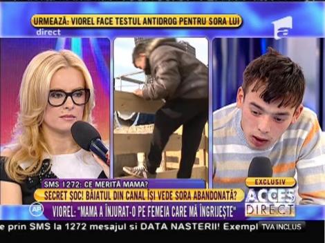 Viorel, băiatul care trăieşte în canal: "Mama mi-a dat cu găleata în cap!"