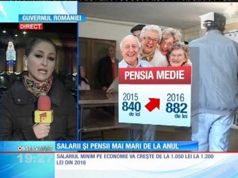 Salariile şi pensiile vor creşte de anul viitor