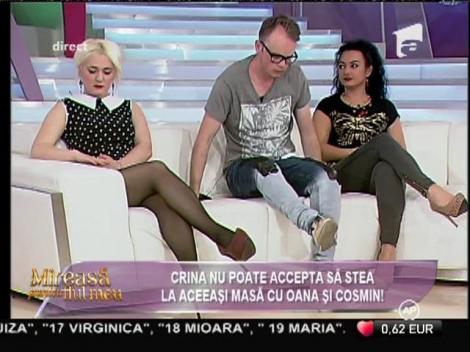 Crina nu poate sta la aceeași masă cu Oana și Cosmin