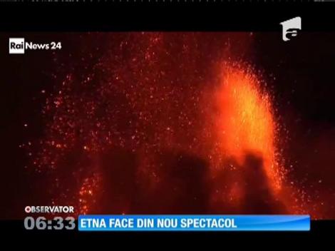 Vulcanul Etna a erupt pe neașteptate. Jeturile de lavă incandescentă s-au înălţat la sute de metri!