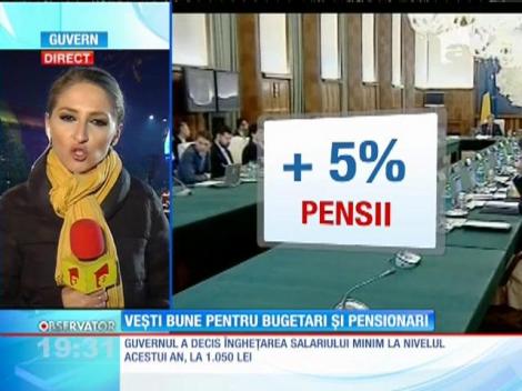 Veşti bune pentru pensionari şi bugetari!