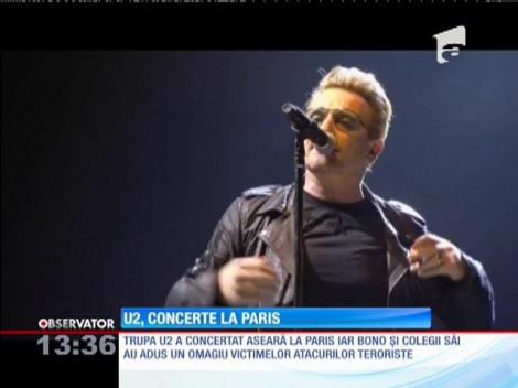 Trupa U2 a concertat la Paris