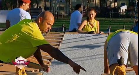 Vedetele îşi testează echilibrul într-o probă extrem de dificilă! Andrei Ştefănescu s-a umplut de sânge