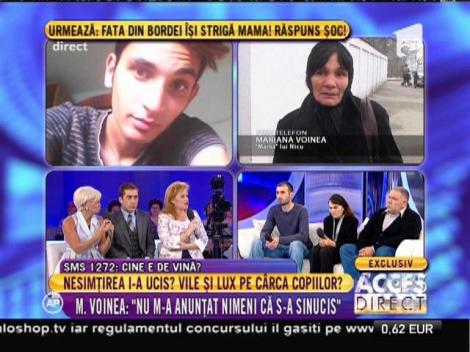 Mariana Voinea, asistent maternal: "M-a căutat înainte să se sinucidă"