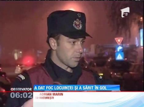 O femeie din București şi-a incendiat apartamentul, iar când pompierii se pregăteau să intre în locuinţă, a sărit în gol