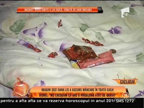 Imagini șoc! Oana Lis a ascuns mâncare în toată casa