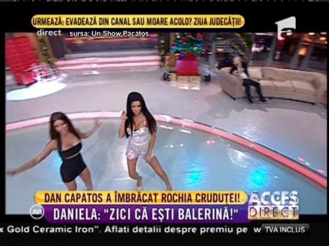 Dan Capatos a încercat vestimentaţia Danielei Crudu!