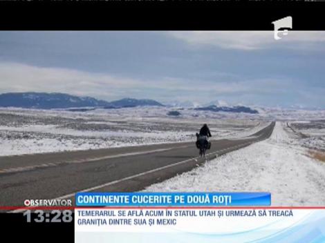 Românul Radu Păltineanu a decis să străbată pe bicicletă cele două Americi
