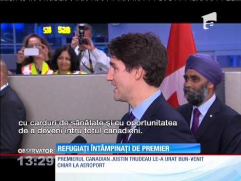 Aproape 200 de refugiaţi sirieni au fost întâmpinați de premier, chiar pe aeroportul din Canada