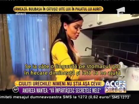 Andreea Mantea are o siluetă de invidiat. Andreea  le-a dezvăluit fanilor cum se menţine în formă