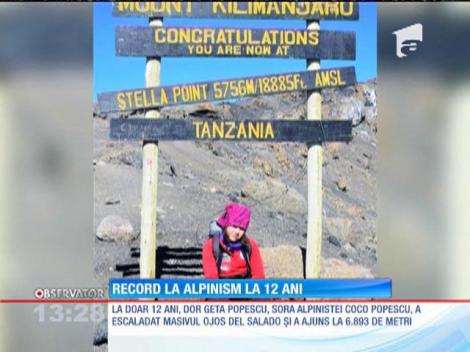 O româncă de 12 ani a stabilit un nou record mondial la alpinism