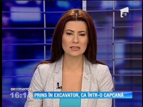 Un bărbat a murit după ce a căzut cu excavatorul în apă