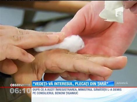 Benoni Ţiganiuc, consilier în Ministerul Sănătăţii, îi îndeamnă pe tinerii doctori să plece din România!