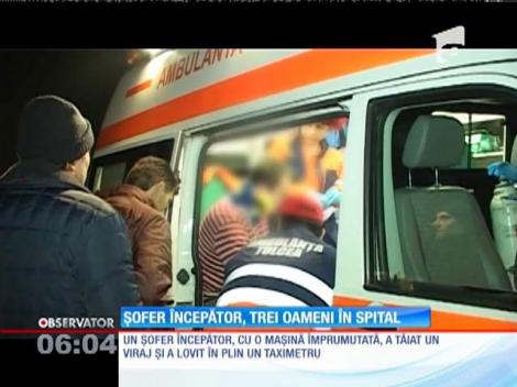 Şofer începător, 3 oameni în spital