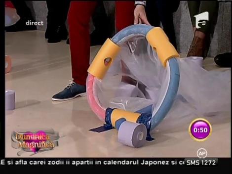 Roxana Nemeș și George, ași la aruncarea cu hârtia igienică