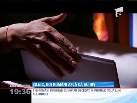 Zilnic, doi români află că au HIV