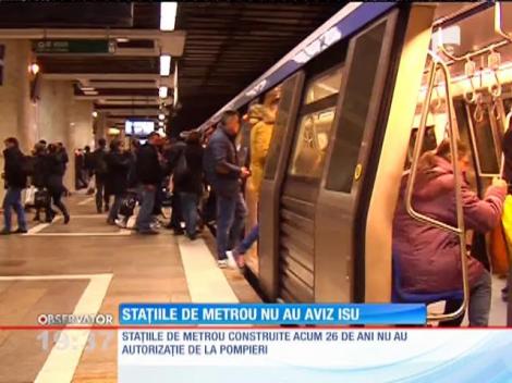 Staţiile de metrou din Capitală nu au aviz ISU