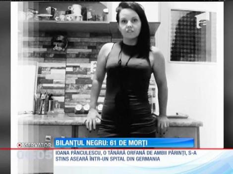 Încă un suflet s-a stins la o lună şi jumătate de la incendiul din Colectiv. Ioana Pănculescu, în vârstă de 36 de ani, şi-a dat ultima suflare într-un spital din Germania