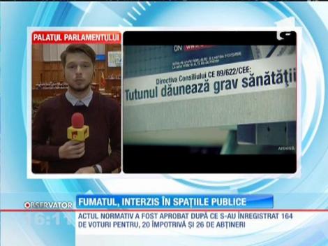 Fumatul, interzis în spaţiile publice