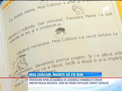 O legendă înfricoşătoare despre Moş Crăciun a ajuns într-un caiet de lucru pentru clasa pregătitoare
