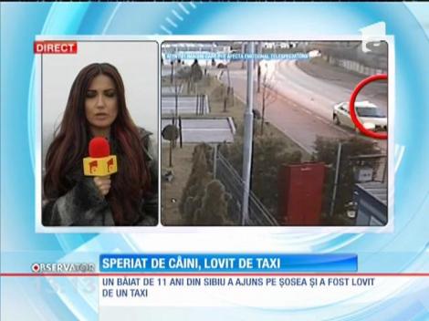 Un copil din Sibiu a fost lovit de un taxi