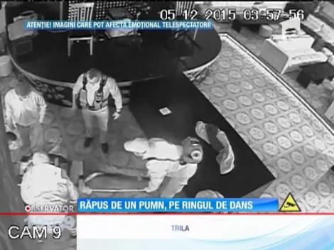 Imagini șocante! Răpus de un pumn, pe ringul de dans