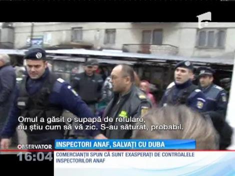 Inspectori ANAF, salvați de jandarmi
