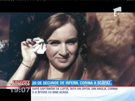Corina Ioniţă a supravieţuit miraculos, după ce a fost cuprinsă de flăcări în Colectiv