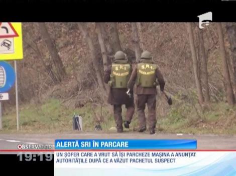 Colet suspect într-o parcare din Caraș-Severin