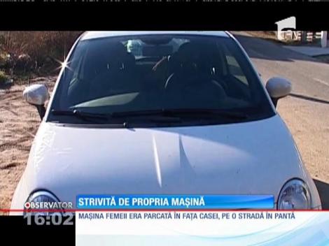 O femeie din Piteşti este în stare gravă după ce propria maşină a dat peste ea